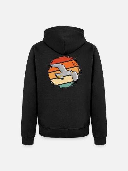 mouette - Veste à capuche bio Premium Unisexe - noir