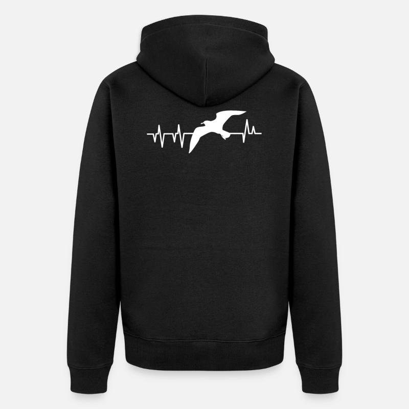 mouette - Veste à capuche bio Premium Unisexe - noir