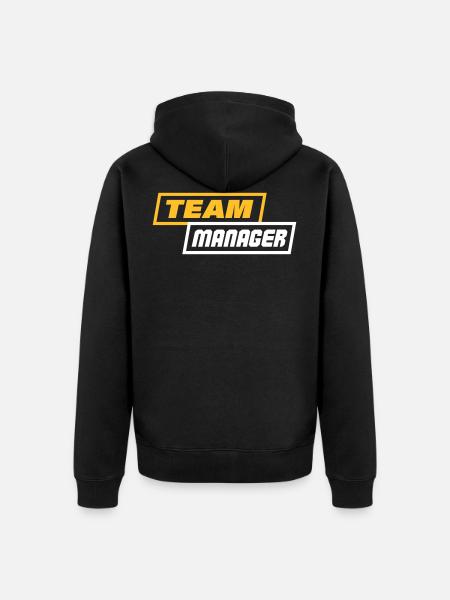 TEAM MANAGER - Unisex Premium Organic Zip Hoodie - black