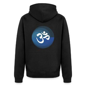 Symbole de yoga om - Veste à capuche bio Premium Unisexe - noir - Dos - Nico (187cm)