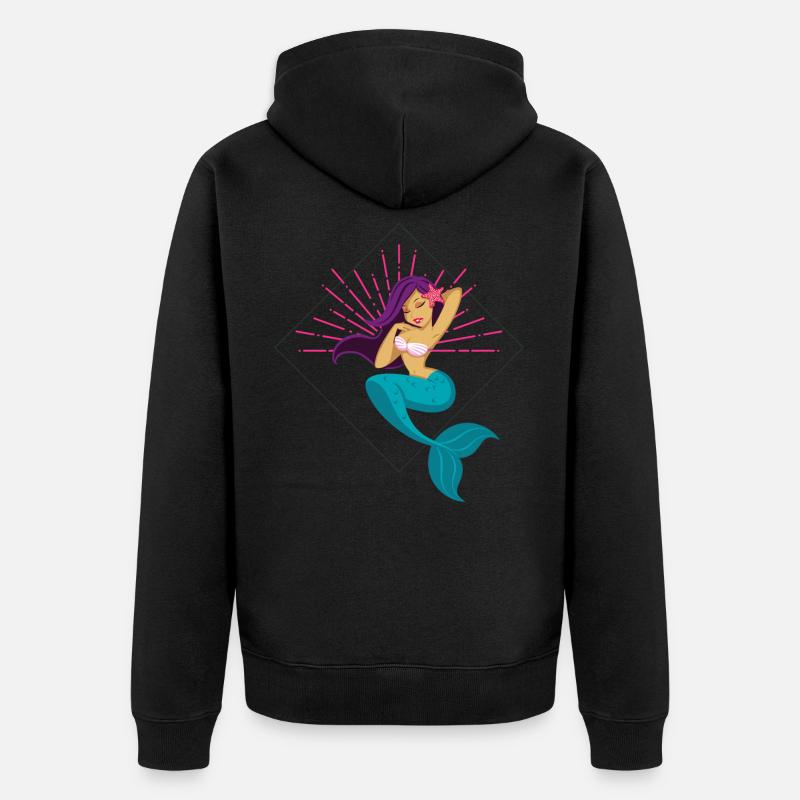 Conception de sirène - Veste à capuche bio Premium Unisexe - noir