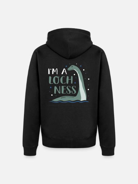 Loch Ness Monster - Unisex Premium Organic Zip Hoodie - black