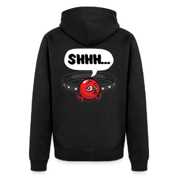 BALL GAG HUMOUR Funny gag BDSM blague kinky - Veste à capuche bio Premium Unisexe - noir - Dos - Nico (187cm)