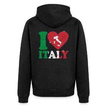 Italie - Veste à capuche bio Premium Unisexe - noir - Dos - Nico (187cm)