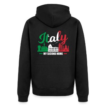 Italie - Veste à capuche bio Premium Unisexe - noir - Dos - Nico (187cm)