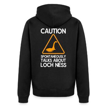 Loch Ness Monster - Unisex Premium Organic Zip Hoodie - black - Back - Nico (187cm)