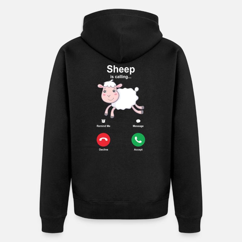 mouton - Veste à capuche bio Premium Unisexe - noir