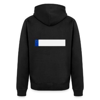 Enregistrement UE - Veste à capuche bio Premium Unisexe - noir - Dos - Nico (187cm)