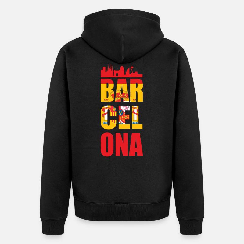 Barcelone - Veste à capuche bio Premium Unisexe - noir