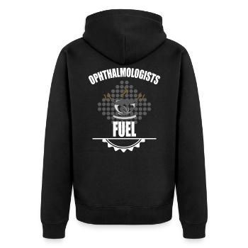 Augenarzt Medizin Doktor Geschenkidee - Unisex Premium Bio Zip Hoodie - Schwarz - Hinten - Nico (187cm)