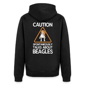 beagle - Veste à capuche bio Premium Unisexe - noir - Dos - Nico (187cm)