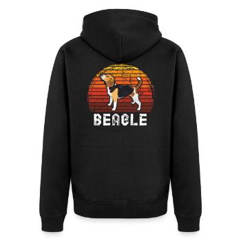 beagle - Veste à capuche bio Premium Unisexe - noir - Dos - Nico (187cm)