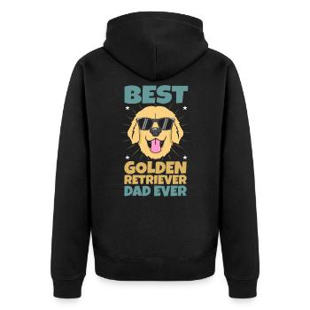 Golden retriever - Veste à capuche bio Premium Unisexe - noir - Dos - Nico (187cm)