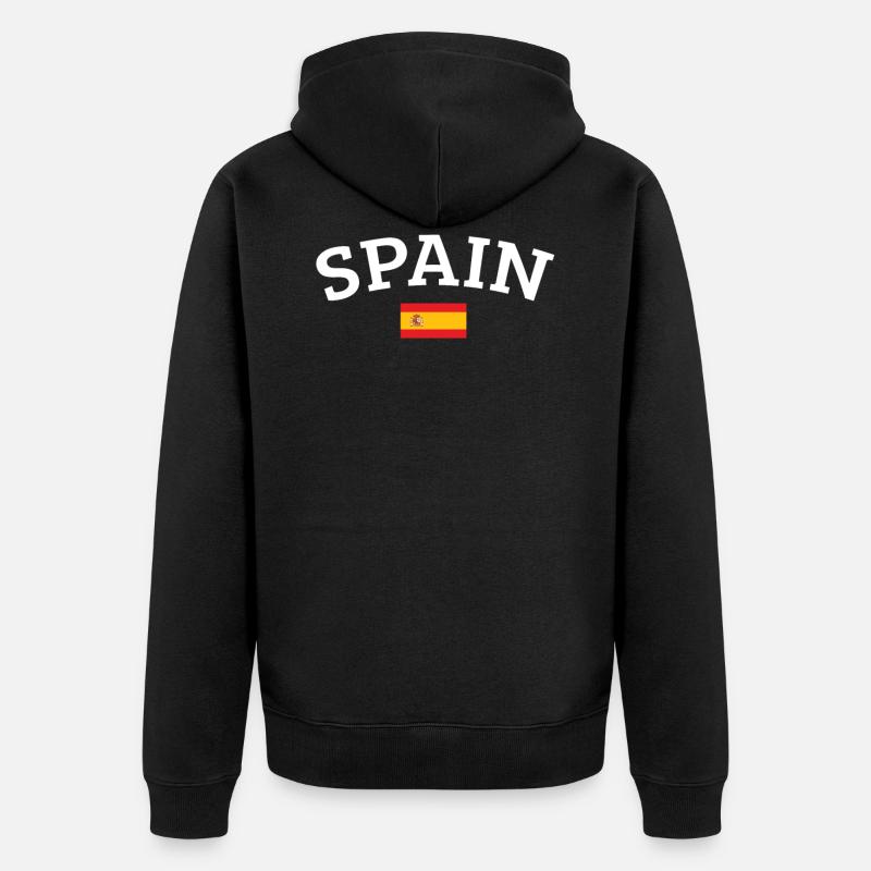 Spanien - Unisex Premium Bio Zip Hoodie - Schwarz