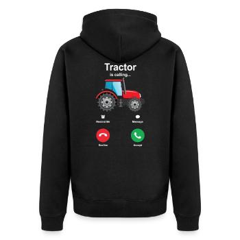 tracteur - Veste à capuche bio Premium Unisexe - noir - Dos - Nico (187cm)