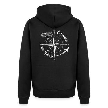 Hélicoptère avion Zeppelin Air Balloon Gift - Veste à capuche bio Premium Unisexe - noir - Dos - Nico (187cm)