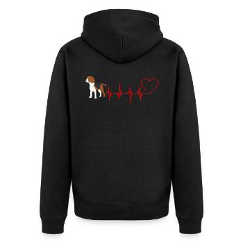 Idée cadeau chiot Beagle - Veste à capuche bio Premium Unisexe - noir - Dos - Nico (187cm)