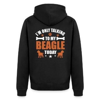 beagle - Veste à capuche bio Premium Unisexe - noir - Dos - Nico (187cm)