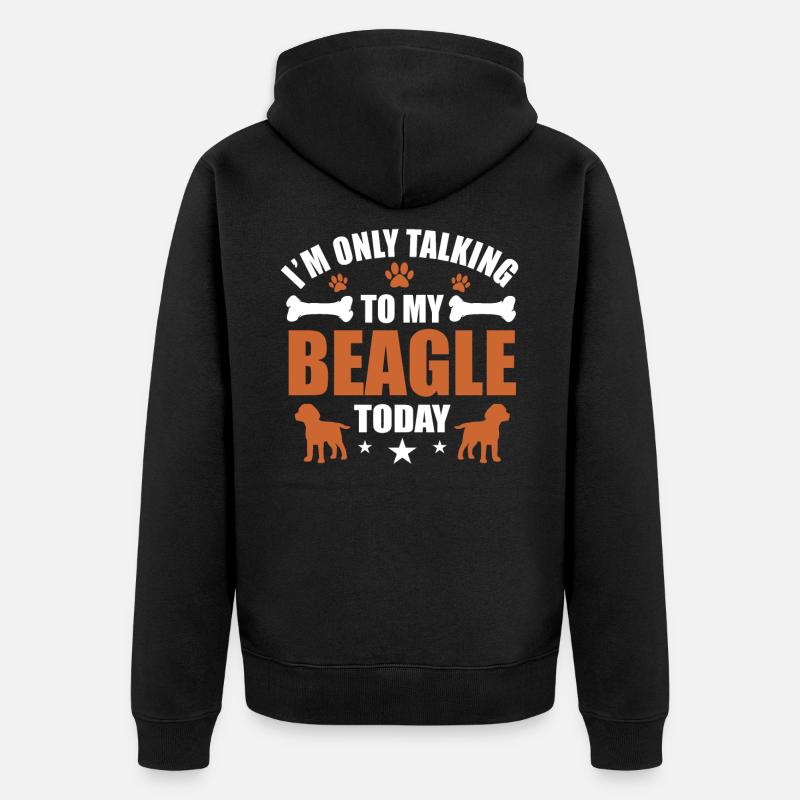 Beagle - Unisex Premium Bio Zip Hoodie - Schwarz