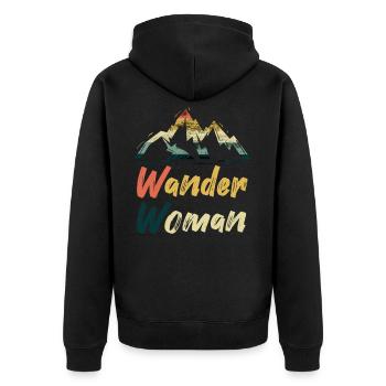 WANDER WOMAN - Veste à capuche bio Premium Unisexe - noir - Dos - Nico (187cm)