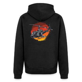 Hélicoptère avion Zeppelin Air Balloon Gift - Veste à capuche bio Premium Unisexe - noir - Dos - Nico (187cm)