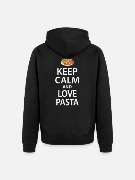pasta - Unisex Premium Organic Zip Hoodie - black