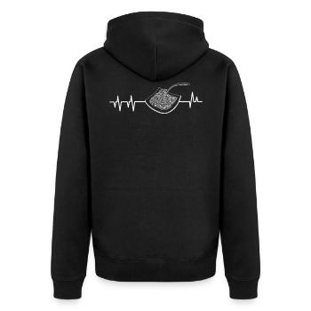 Pâtes - Veste à capuche bio Premium Unisexe - noir - Dos - Nico (187cm)