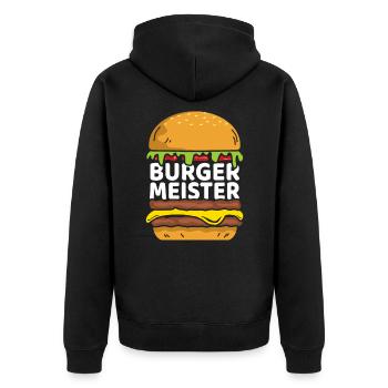 Burger - Veste à capuche bio Premium Unisexe - noir - Dos - Nico (187cm)