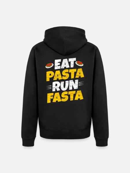 Pasta - Unisex Premium Organic Zip Hoodie - black
