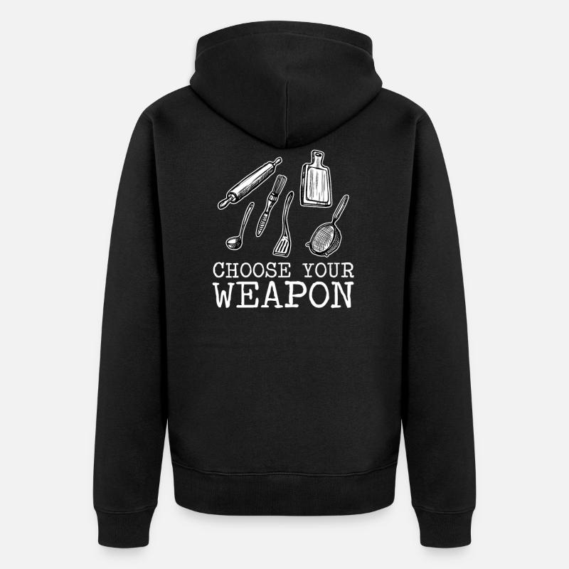 Backen - Unisex Premium Bio Zip Hoodie - Schwarz