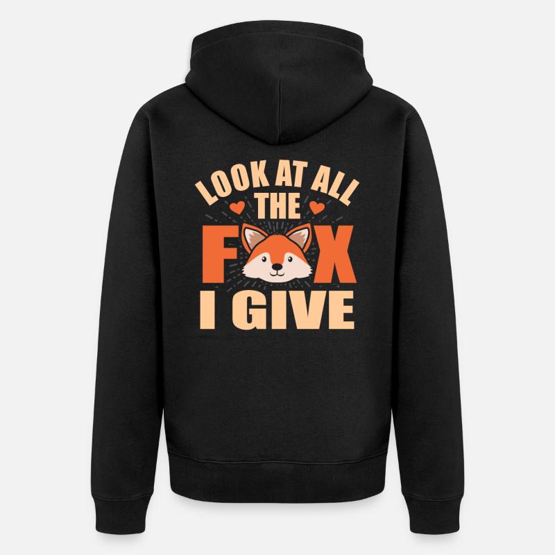 Fuchs - Unisex Premium Bio Zip Hoodie - Schwarz