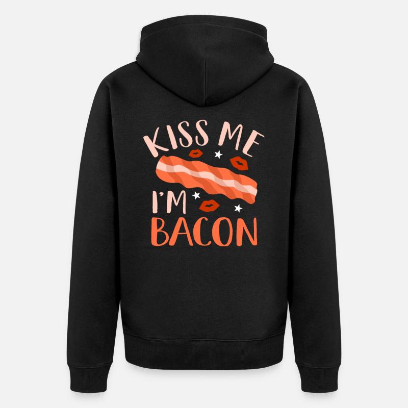 Bacon - Unisex Premium Bio Zip Hoodie - Schwarz