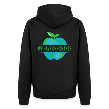 Klimawandel Klimaerwärmung Umweltaktivist Erde - Unisex Premium Bio Zip Hoodie - Schwarz - Hinten - Nico (187cm)