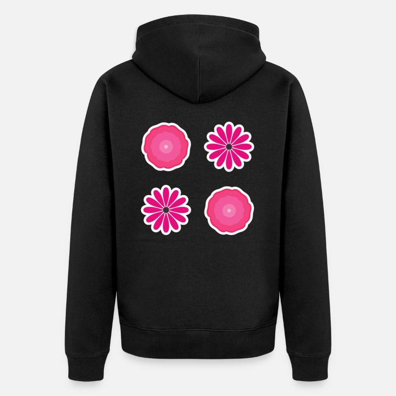 Bavoir Flower Pack Rose - Veste à capuche bio Premium Unisexe - noir