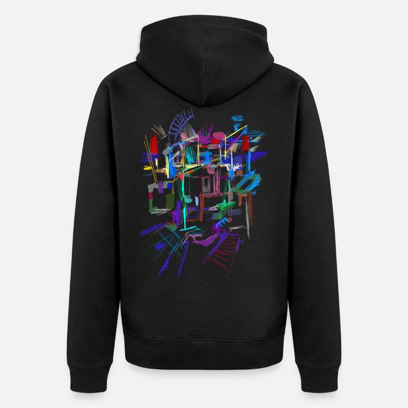 Architecture Modèle - Veste à capuche bio Premium Unisexe - noir