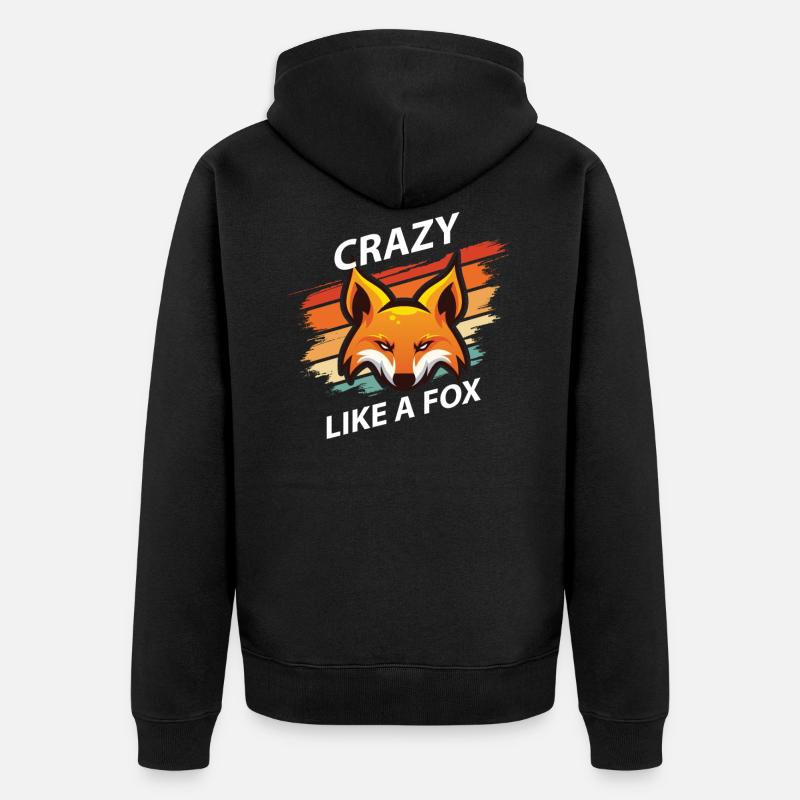Fuchs - Unisex Premium Bio Zip Hoodie - Schwarz