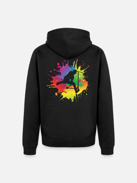 Scooter - Unisex Premium Organic Zip Hoodie - black
