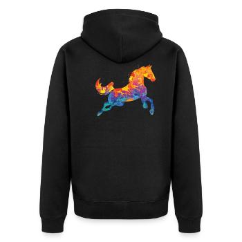 cheval - Veste à capuche bio Premium Unisexe - noir - Dos - Nico (187cm)