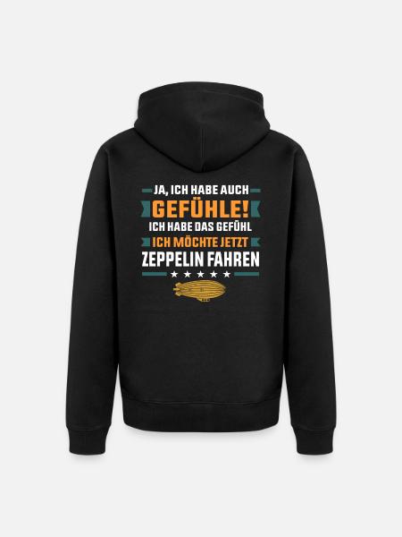 Zeppelin - Unisex Premium Bio Zip Hoodie - Schwarz