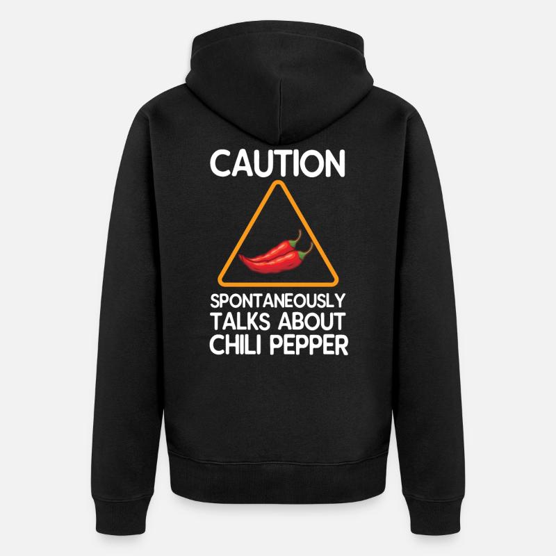 Chili Pfeffer - Unisex Premium Bio Zip Hoodie - Schwarz