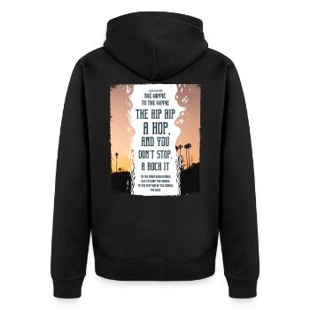 La joie de rappeur - Veste à capuche bio Premium Unisexe - noir - Dos - Nico (187cm)