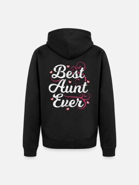 aunt - Unisex Premium Organic Zip Hoodie - black