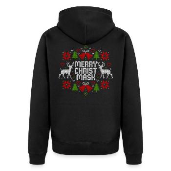 Merry Christmask Merry Christmas Ugly Christmas - Veste à capuche bio Premium Unisexe - noir - Dos - Nico (187cm)