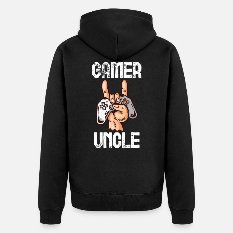 Onkel - Unisex Premium Bio Zip Hoodie - Schwarz