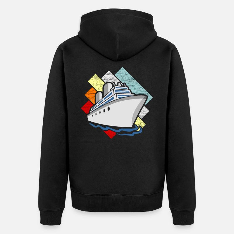 Bateau de croisière - Veste à capuche bio Premium Unisexe - noir
