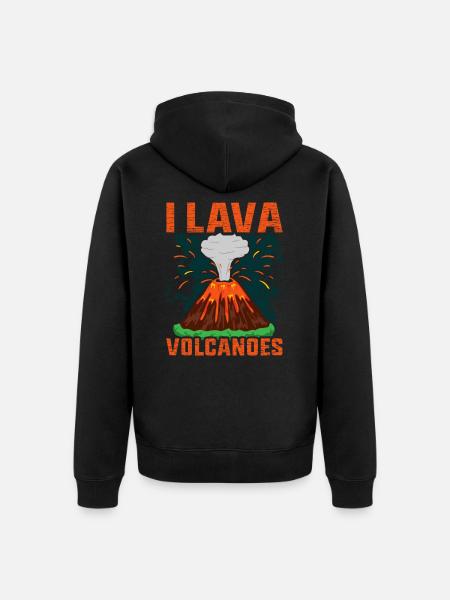 volcan - Veste à capuche bio Premium Unisexe - noir