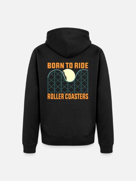 Roller coaster - Unisex Premium Organic Zip Hoodie - black