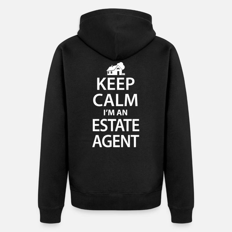 Agent immobilier - Veste à capuche bio Premium Unisexe - noir