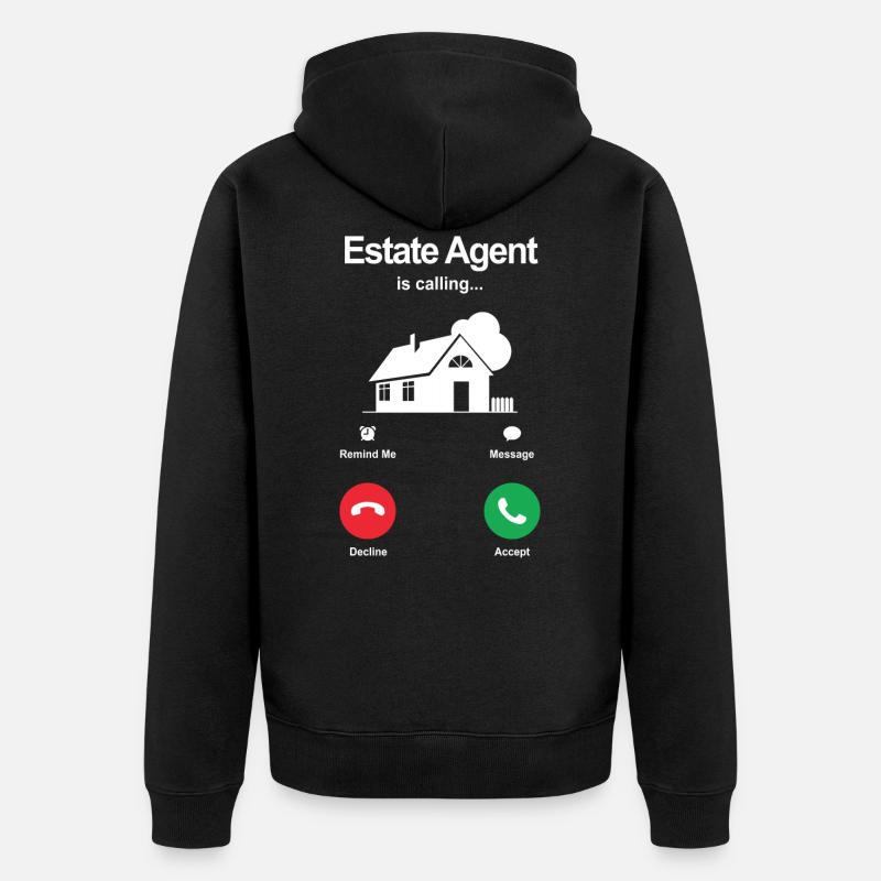 Agent immobilier - Veste à capuche bio Premium Unisexe - noir