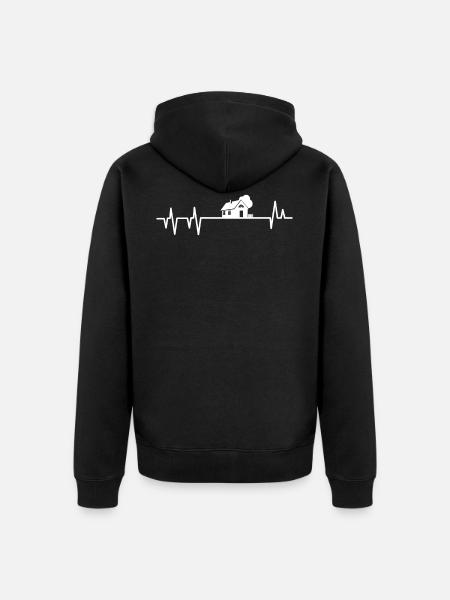 Real estate agent - Unisex Premium Organic Zip Hoodie - black
